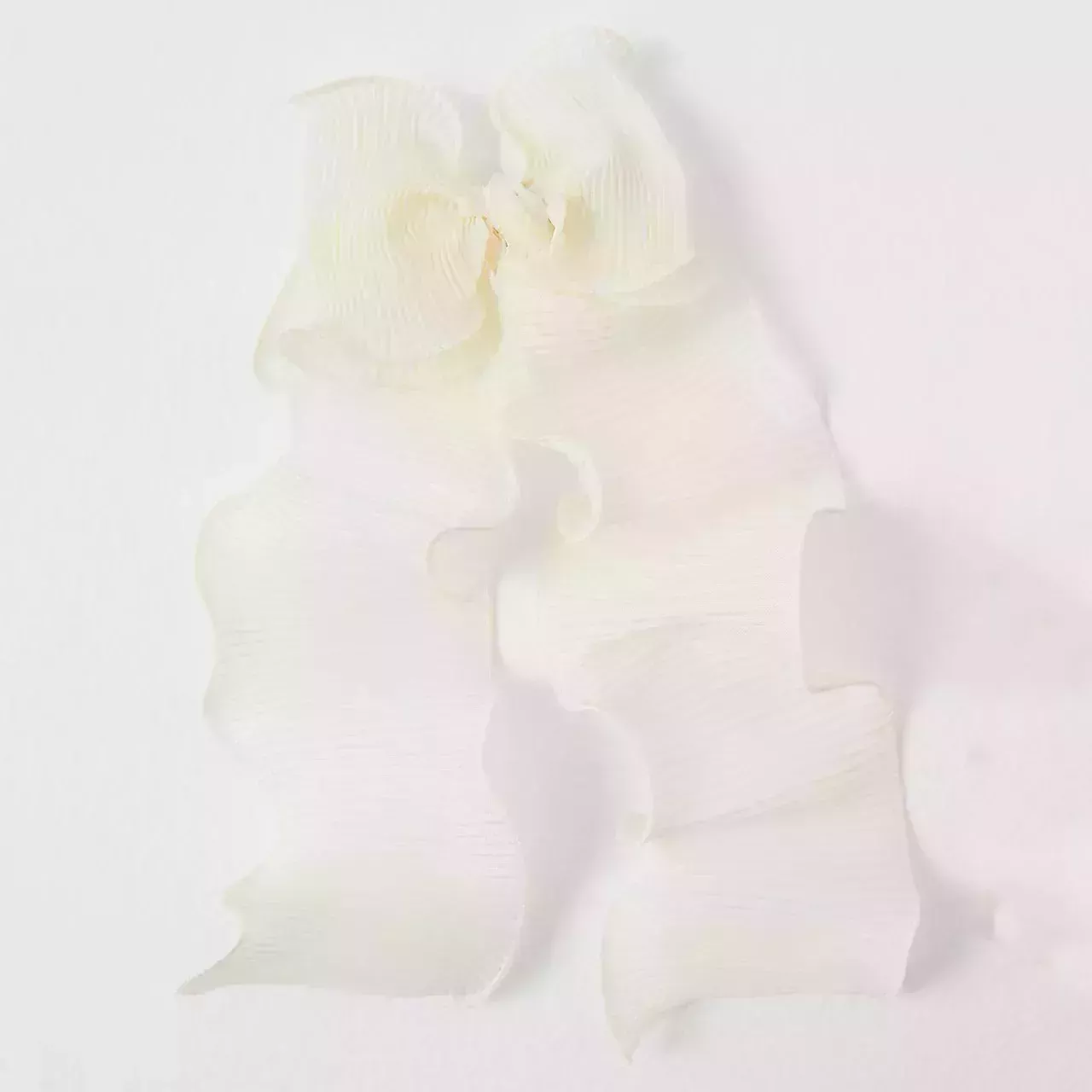 Free People Rizzo Crinkled Bow crinkled ivory bow on gray background