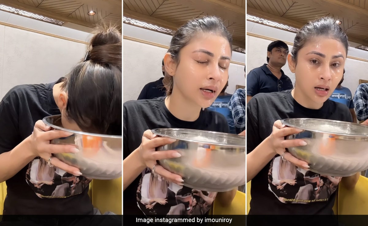 Después de Katrina Kaif, Kriti Sanon y Alia Bhatt, el baño de agua helada es el truco más rápido de Mouni Roy para una piel impecable