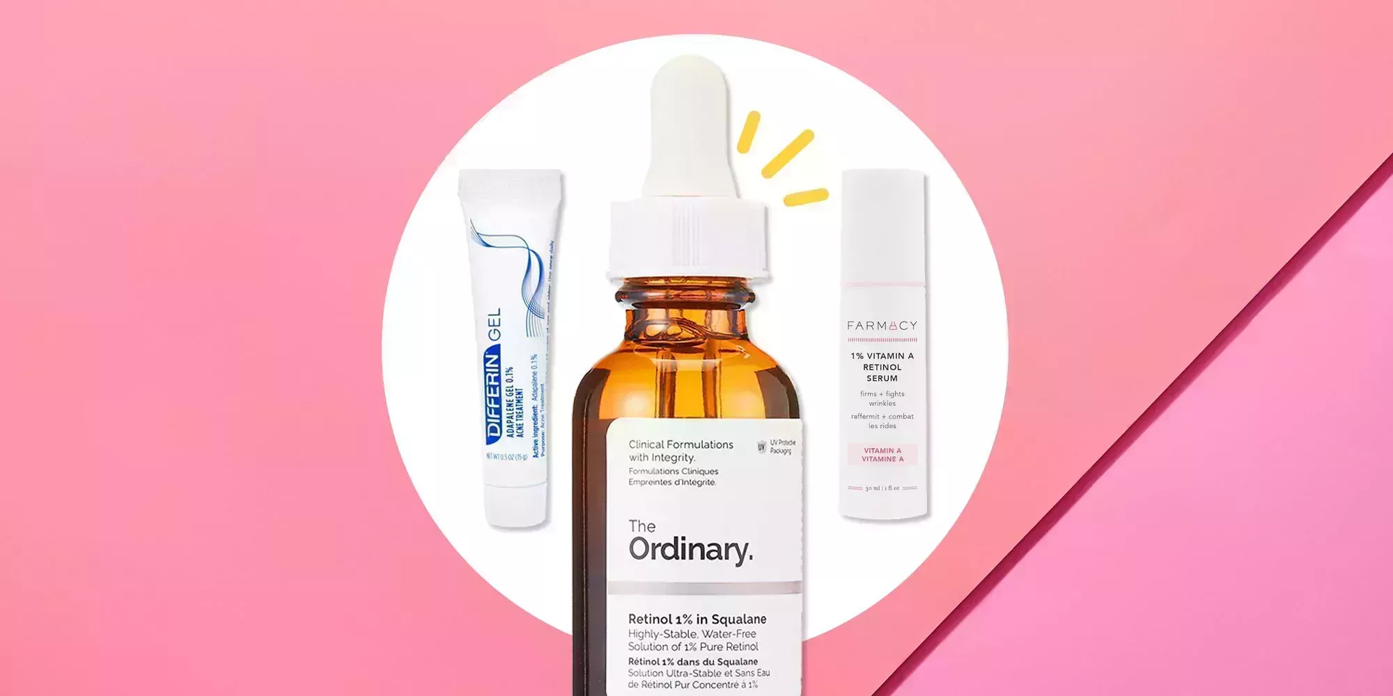 best retinol serums the ordinary differin gel and farmacy