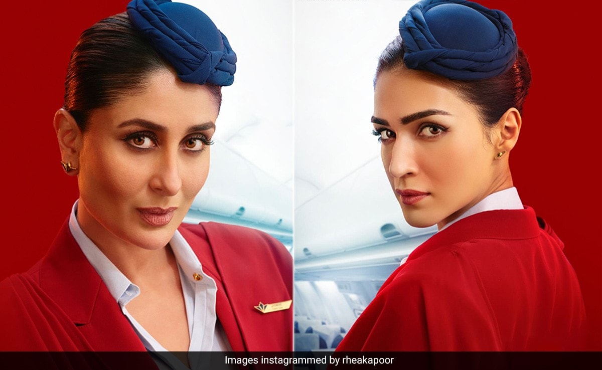 Los looks de belleza de Kareena Kapoor, Kriti Sanon y Tabu dan al Airhostess Chic un suave aterrizaje