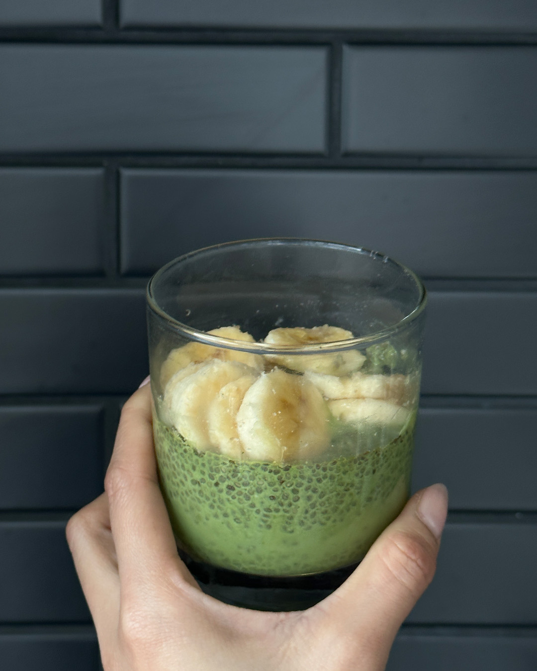 Pudding nocturno de semillas de chía y matcha 