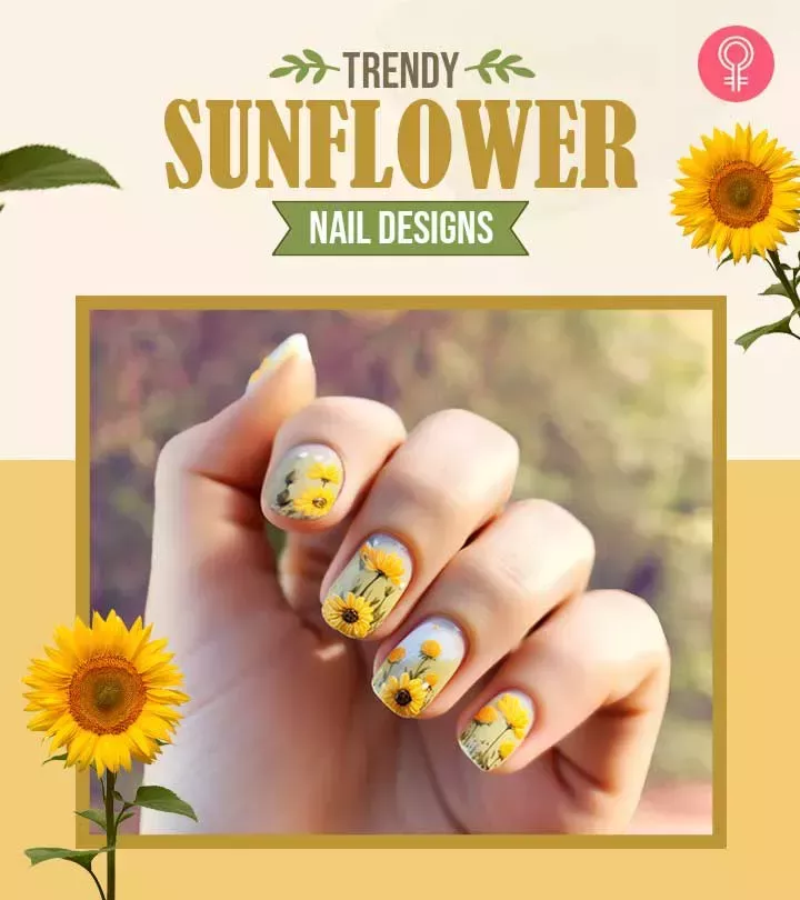 40 diseños de uñas con girasoles para iluminar tu look
