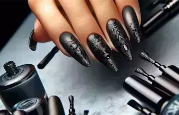 50 mejores ideas de diseño de uñas negras para manicuras con estilo