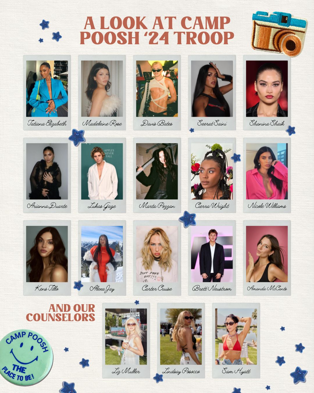 CONOCE A LOS CAMPISTAS: Estos son los que se alojarán con nosotros en el Campamento Poosh 2024