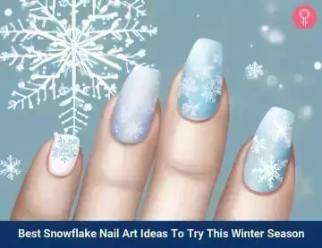 Las 35 mejores ideas de decoración de uñas con copos de nieve para este invierno