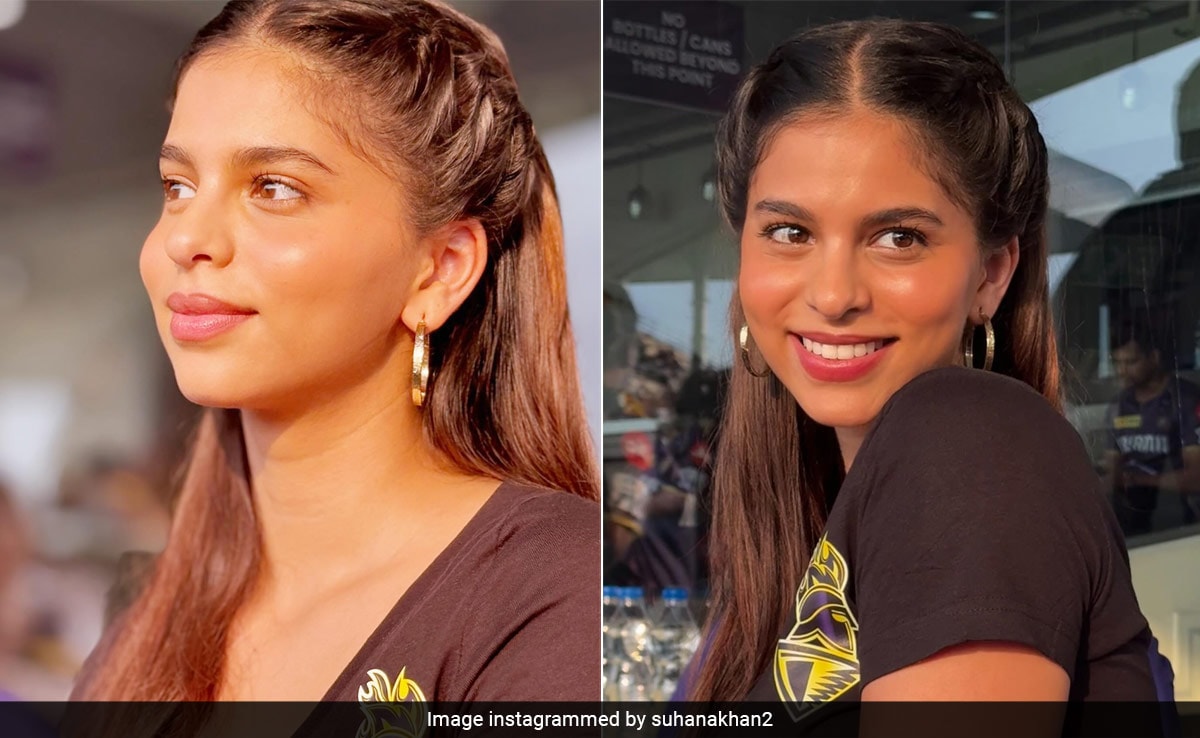 Los rayos de sol dorados son el iluminador de Suhana Khan para el día del partido del KKR