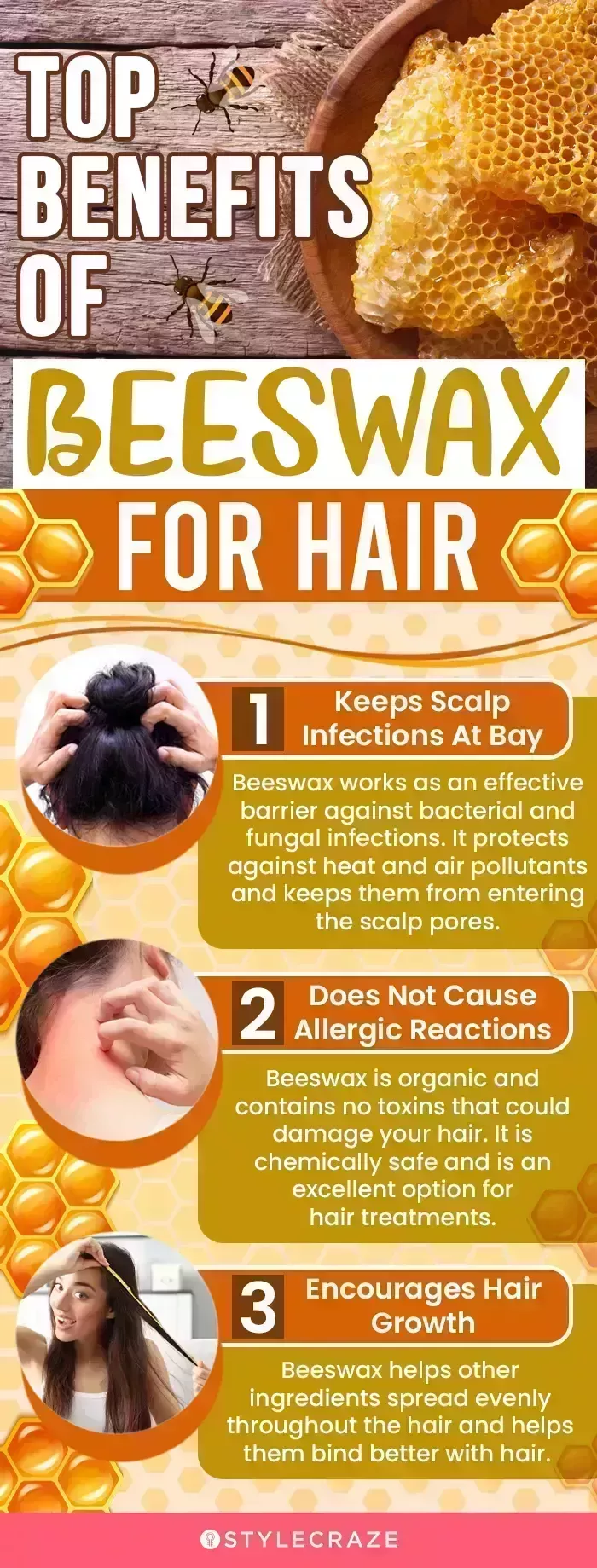 5 beneficios de la cera de abejas para el cabello, cómo usarla y efectos secundarios