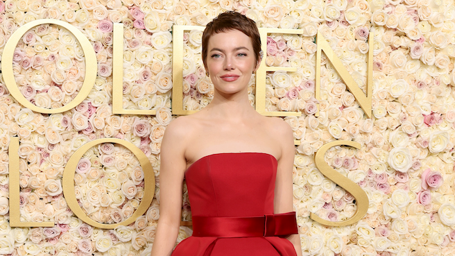 Emma Stone Debutó un Pixie Cut en los Golden Globes