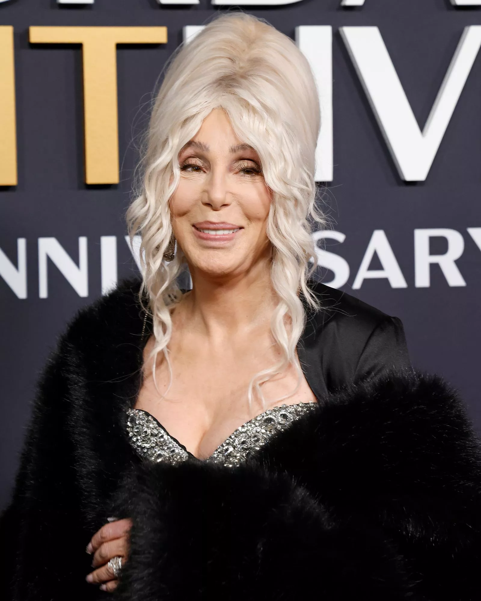 Cher's blonde beehive