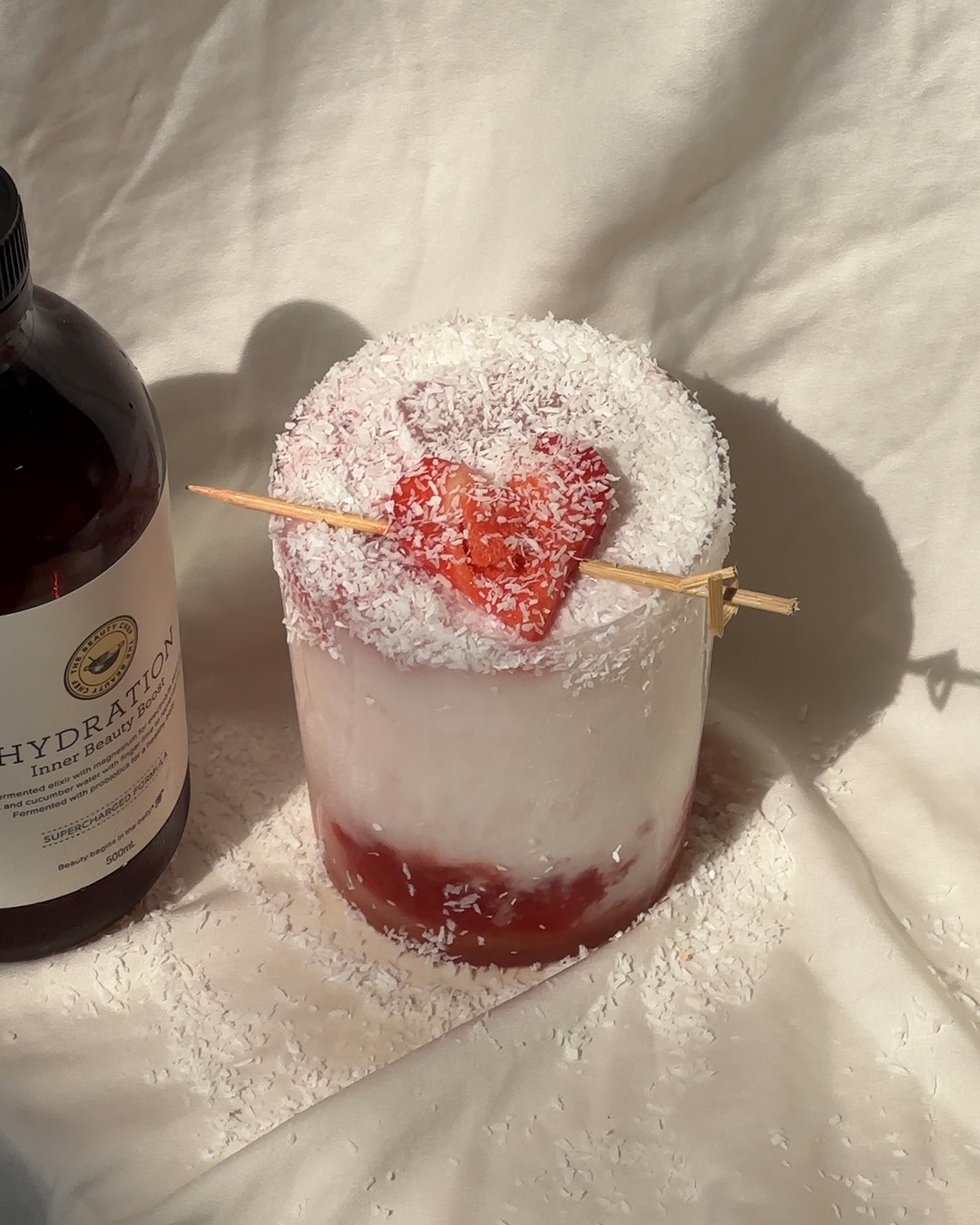 Mocktail Hidratante de Fresas y Crema de Cupido
