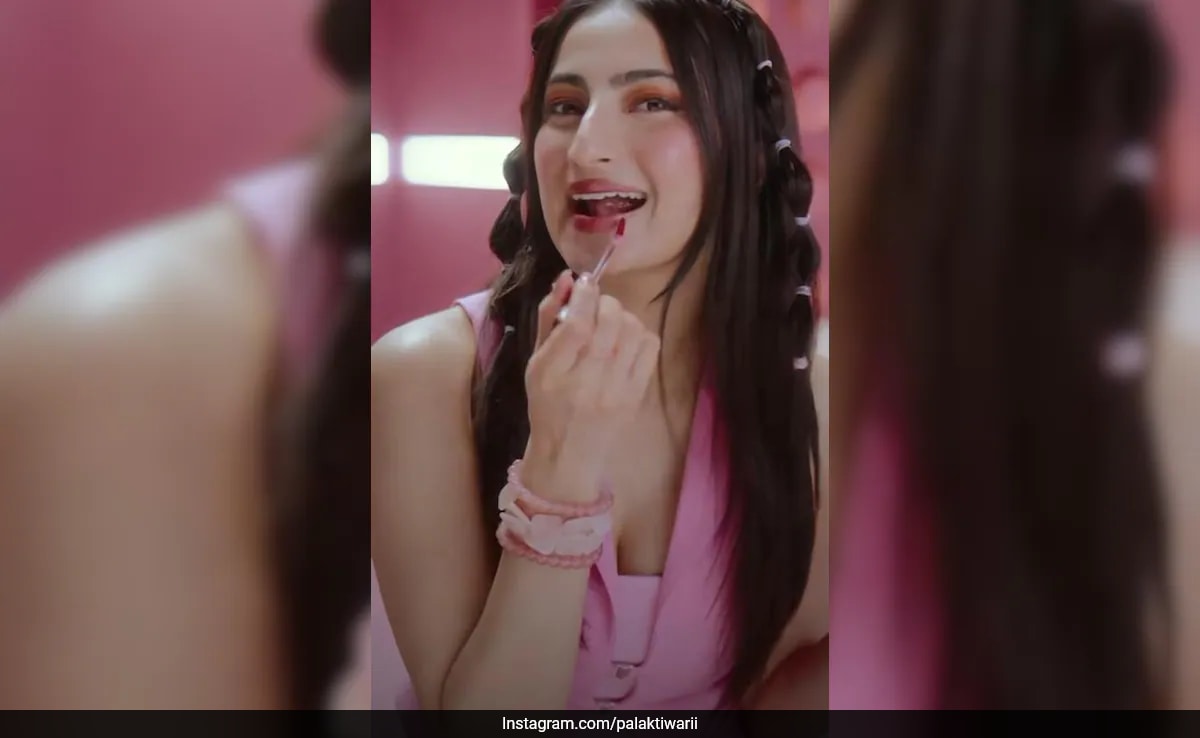 Palak Tiwari Está Lista Para La Noche del Sábado Con Un Glamour Rosa Tinte y Trenzas Burbuja Semi Recogidas