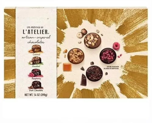 L'Atelier Artisan Inspired Chocolates Gift Box, Variety Pack, 14 oz