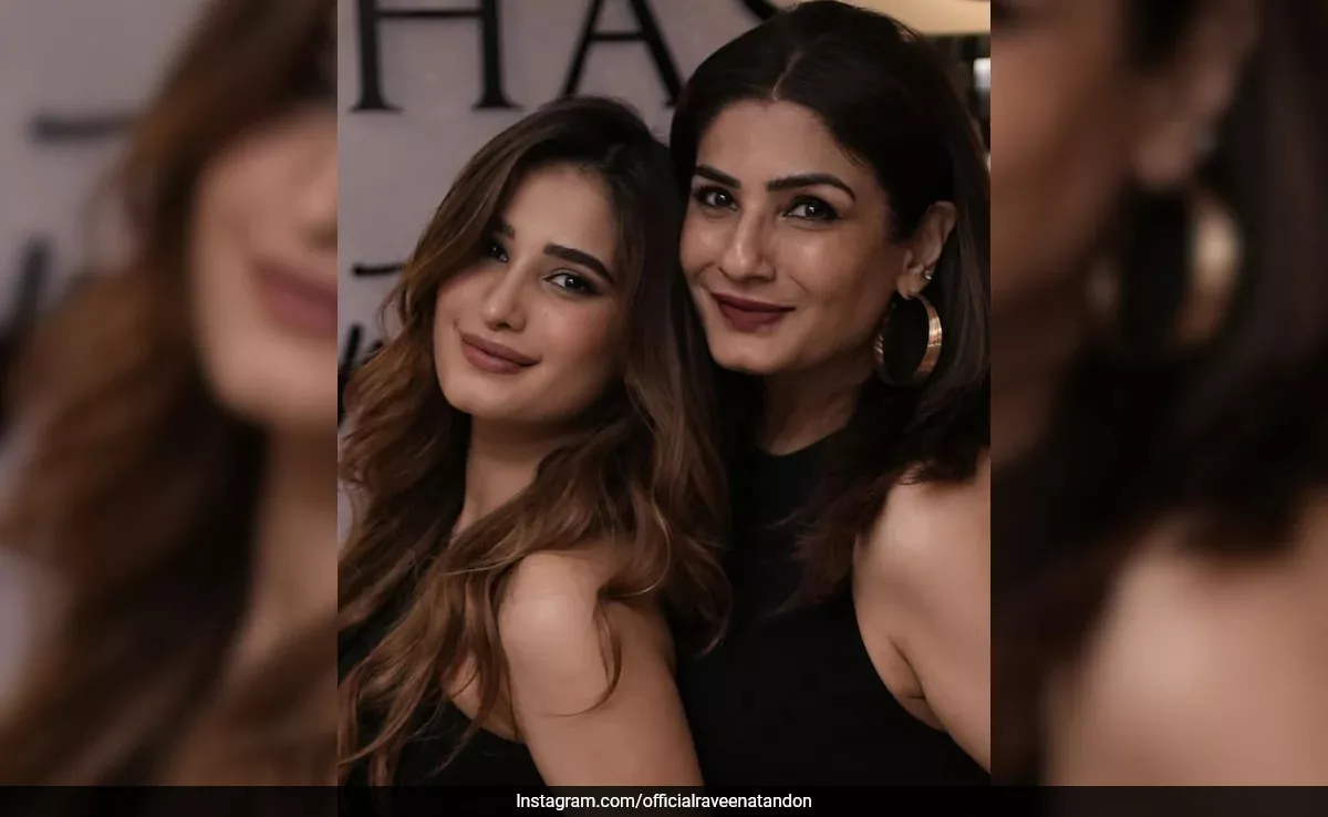 Raveena Tandon y Rasha Thadani: Un Momento de Belleza Madre e Hija con Labios Nude y Eyeliner Alado