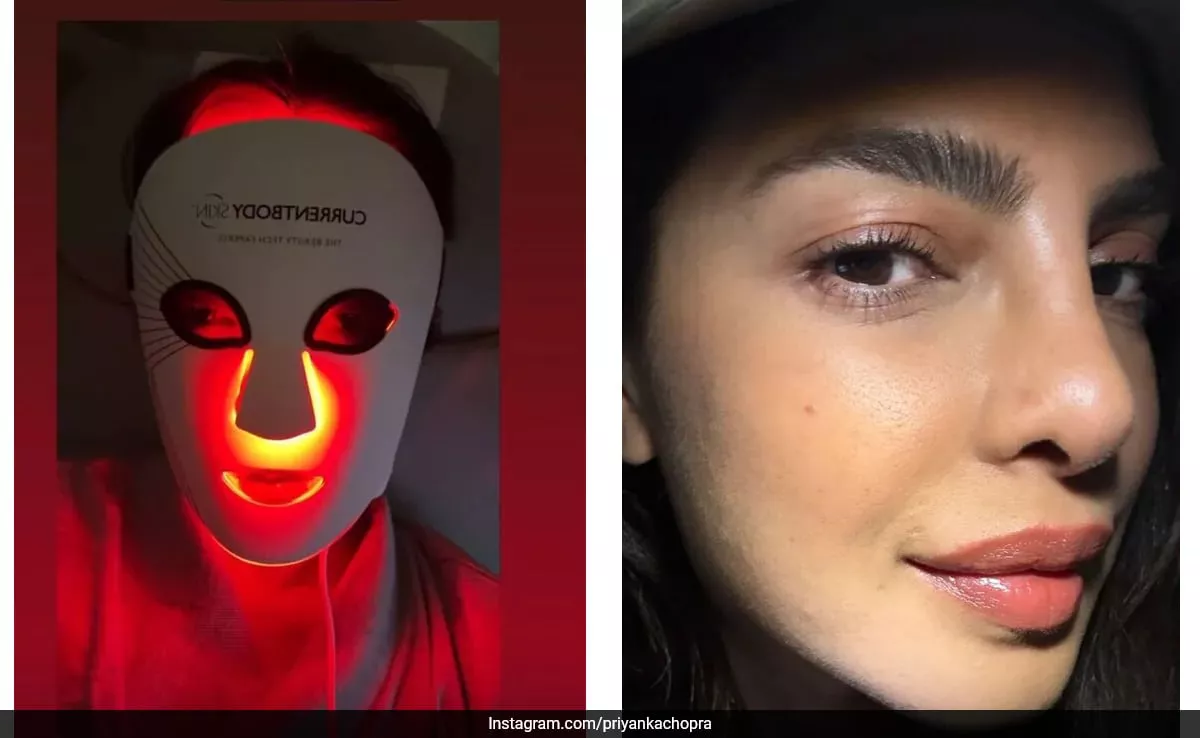 La Piel de Priyanka Chopra Brilla Tras Usar esta Máscara LED en un Vuelo