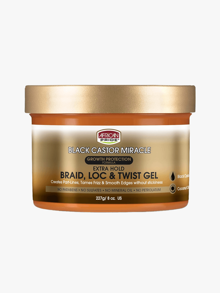 African Pride Black Castor Miracle Extra Hold Gel