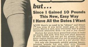 De cuando la publicidad incitaba a que las mujeres estuvieran más rellenitas