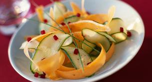 Cintas de verduras con pesto