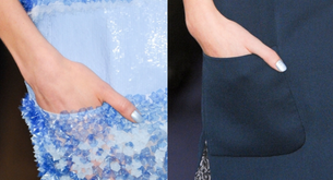 Manicura azul en el desfile de Chanel Alta Costura