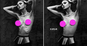 Karlie Kloss bajo el photoshop en la revista Numéro 