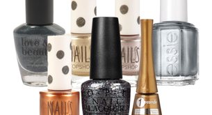  Destellos metálicos en las uñas en el invierno 