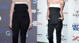 ¿Quién lleva mejor el mono bicolor de Valentino, Miley Cyrus o Lena Dunham? 