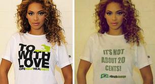 Fotos retocadas de Beyoncé o Lady Gaga para apoyar al pueblo brasileño  