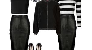 ¿Cómo combinar una falda de cuero?