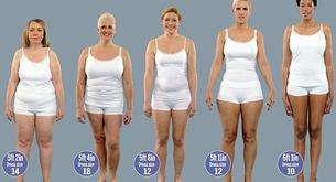 Mismo peso, distintas tallas de ropa