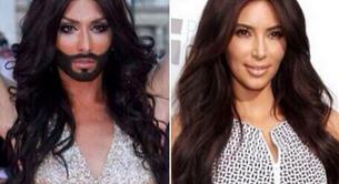 ¿Parecido entre Conchita Wurst y Kim Kardashian?