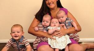 Cuatro hijos en nueve meses 