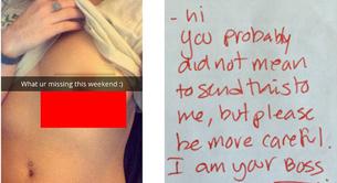 Le envía una foto de sus pechos a su jefe por error