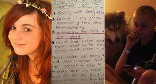 “Cosas para ser feliz y el secreto de la vida”, la nota de una adolescente antes de morir