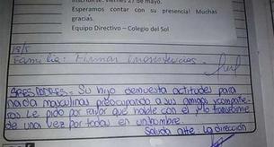 “Transfórmenlo en un hombre”: la polémica nota recibida por los padres de un alumno