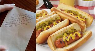 Facebook se emociona con la nota encontrada por una camarera en su restaurante