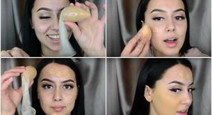 Esta bloguera muestra cómo se maquilla utilizando un condón