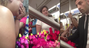 Este hombre compró todas las rosas a una vendedora para regalárselas a ella