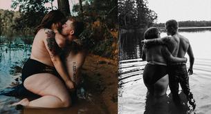 Las fotos de esta mujer de talla grande y su prometido se hacen virales