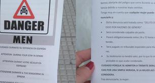 El panfleto que alerta a los turistas de lo peligroso que es ser hombre en España