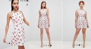 ASOS te mostrará en su web cómo le queda la prenda una modelo de tu talla